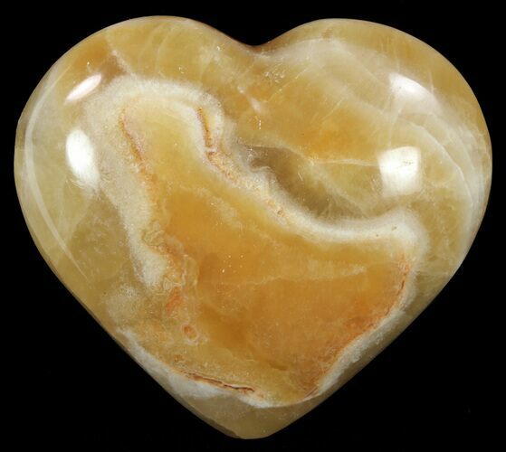 Polished, Brown Calcite Heart - Madagascar #62533